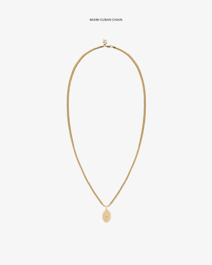 Aimé Leon Dore Signature - 14Kt Gold Love Poem Pendant Evening blue