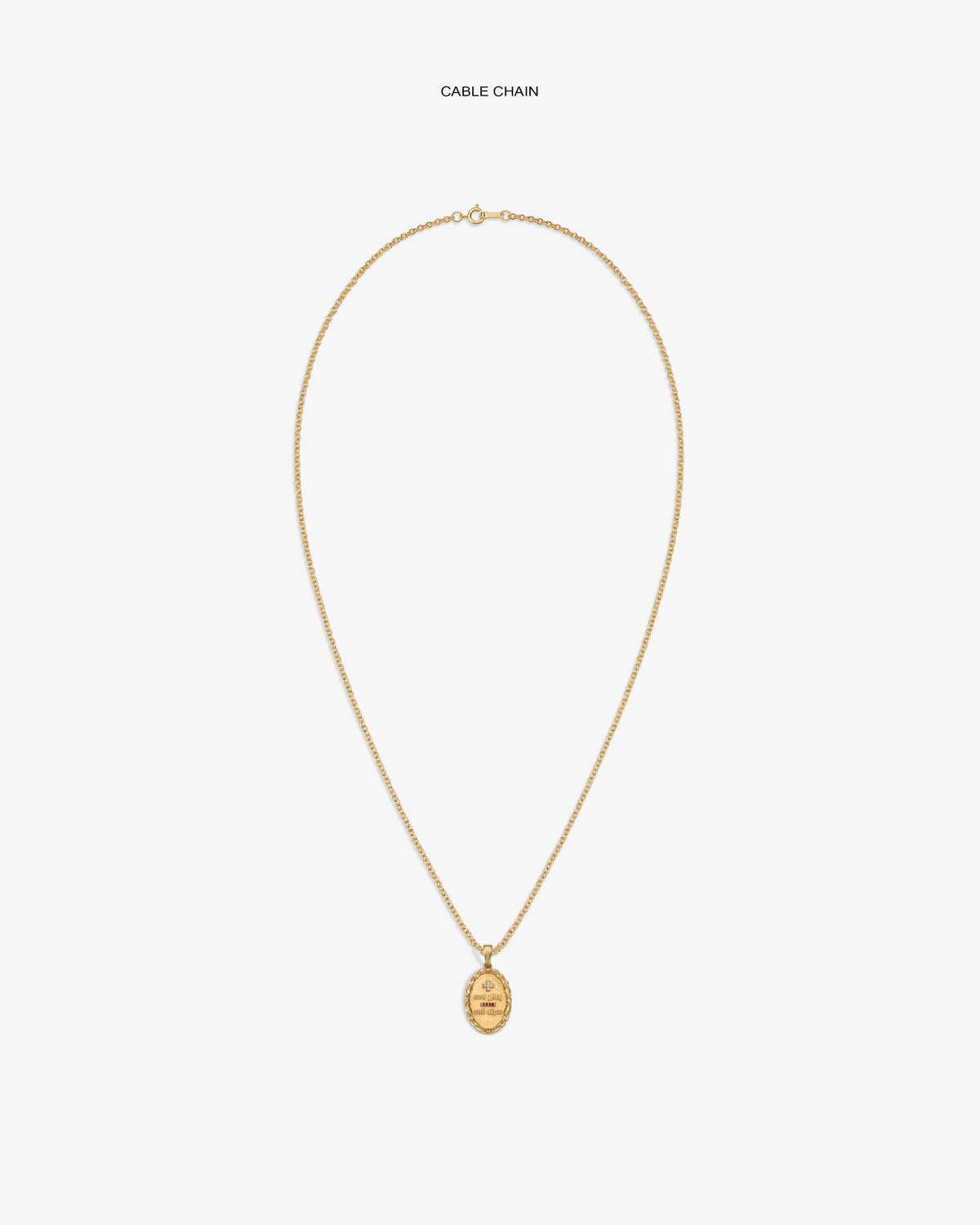 Aimé Leon Dore Signature - 14Kt Gold Love Poem Pendant Evening blue