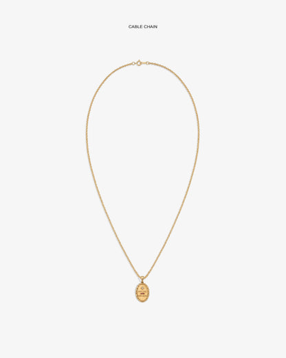 Aimé Leon Dore Signature - 14Kt Gold Love Poem Pendant Evening blue