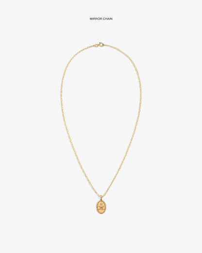 Aimé Leon Dore Signature - 14Kt Gold Love Poem Pendant Evening blue
