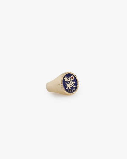 Aimé Leon Dore Premium - 14Kt Queens Crest Ring Evening blue
