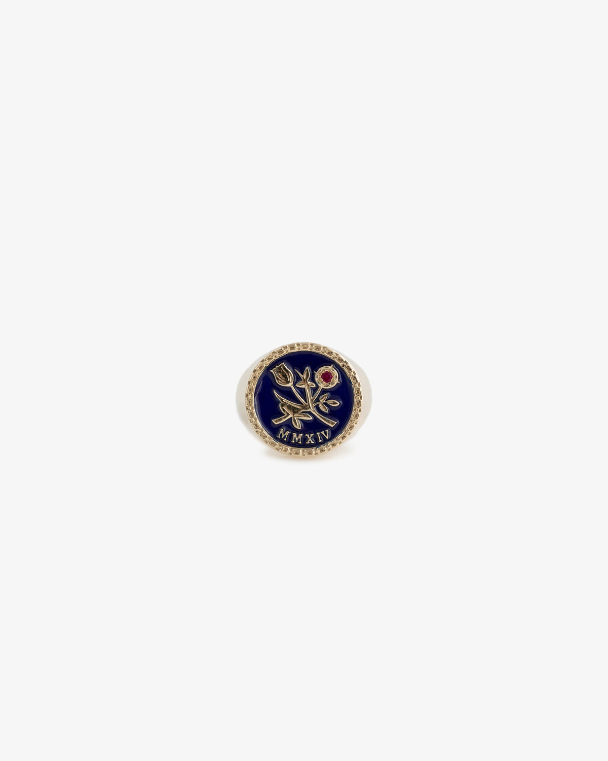 Aimé Leon Dore Premium - 14Kt Queens Crest Ring Evening blue