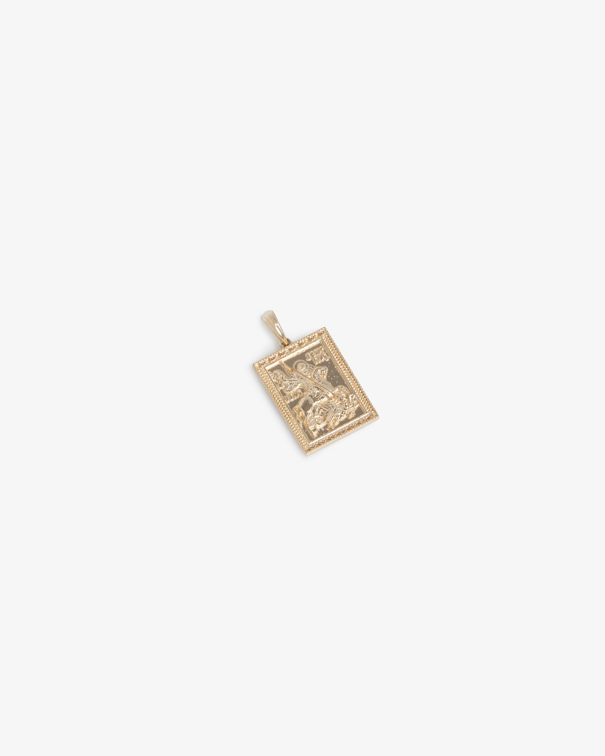 Aimé Leon Dore Customer Favorite - 14Kt Gold Saint George Pendant Evening blue