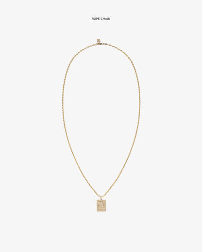 Aimé Leon Dore Customer Favorite - 14Kt Gold Saint George Pendant Evening blue