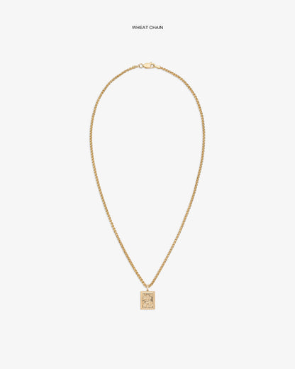 Aimé Leon Dore Customer Favorite - 14Kt Gold Saint George Pendant Evening blue