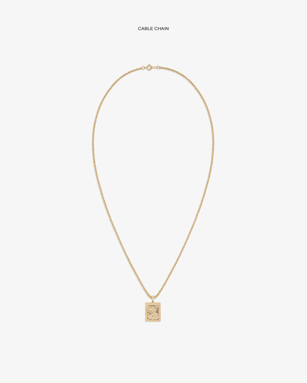 Aimé Leon Dore Customer Favorite - 14Kt Gold Saint George Pendant Evening blue