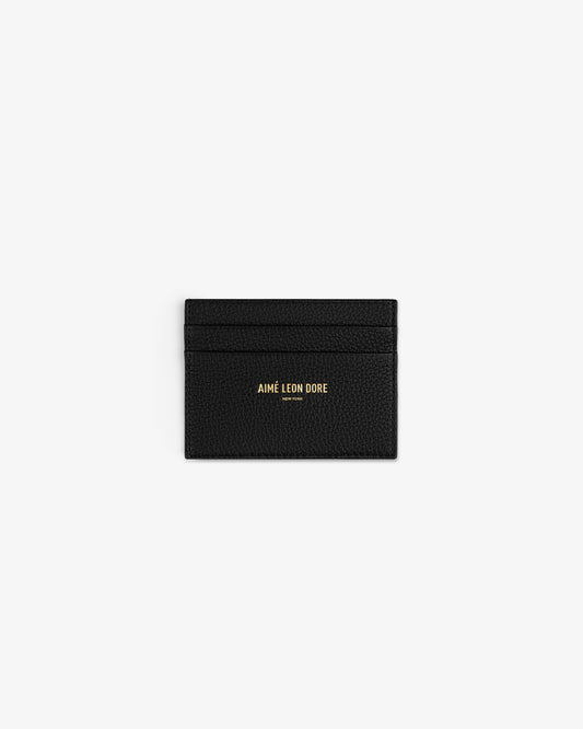 Aimé Leon Dore Featured - Leather Card Holder Jet black