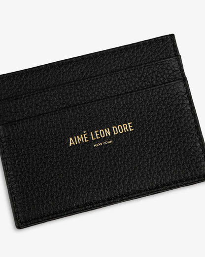 Aimé Leon Dore Featured - Leather Card Holder Jet black