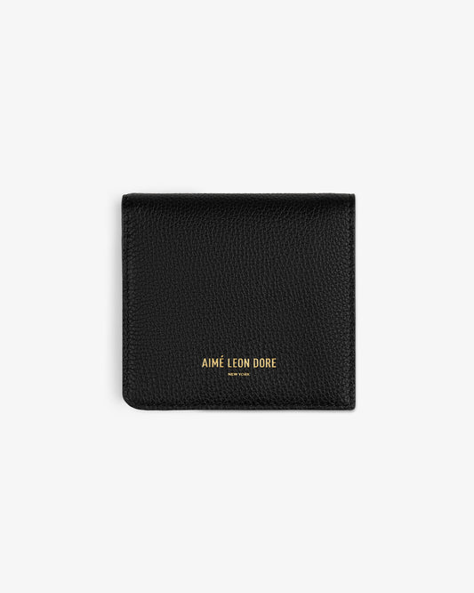 Aimé Leon Dore Popular - Leather Bi-Fold Wallet Jet black