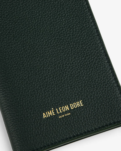Aimé Leon Dore Classic - Leather Passport Holder Botanical green