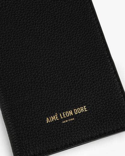 Aimé Leon Dore Trusted - Leather Passport Holder Jet black
