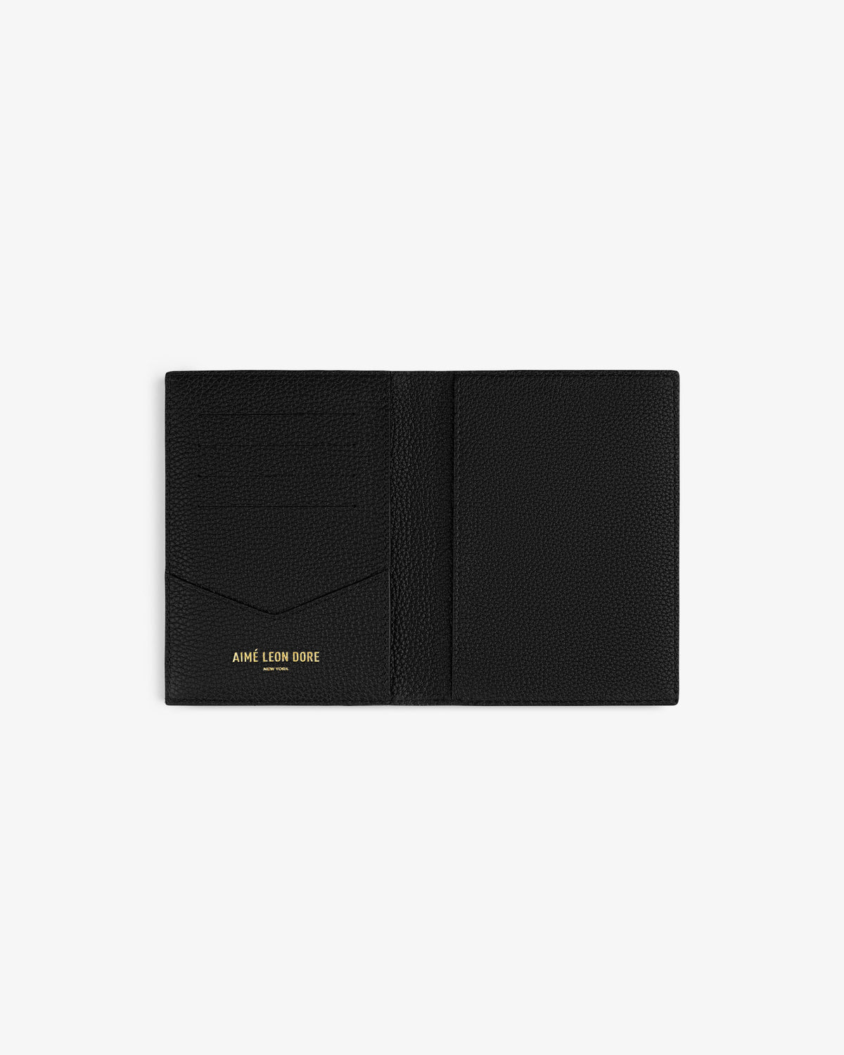 Aimé Leon Dore Trusted - Leather Passport Holder Jet black