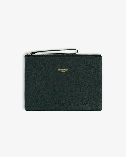 Aimé Leon Dore Popular - Small Leather Pouch Botanical green