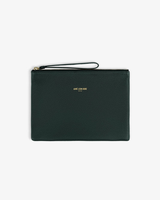 Aimé Leon Dore Popular - Small Leather Pouch Botanical green