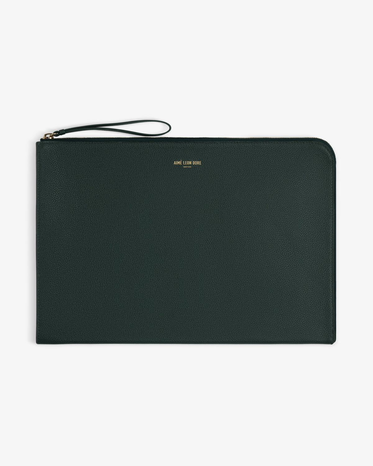 Aimé Leon Dore Signature - Large Leather Pouch Botanical green