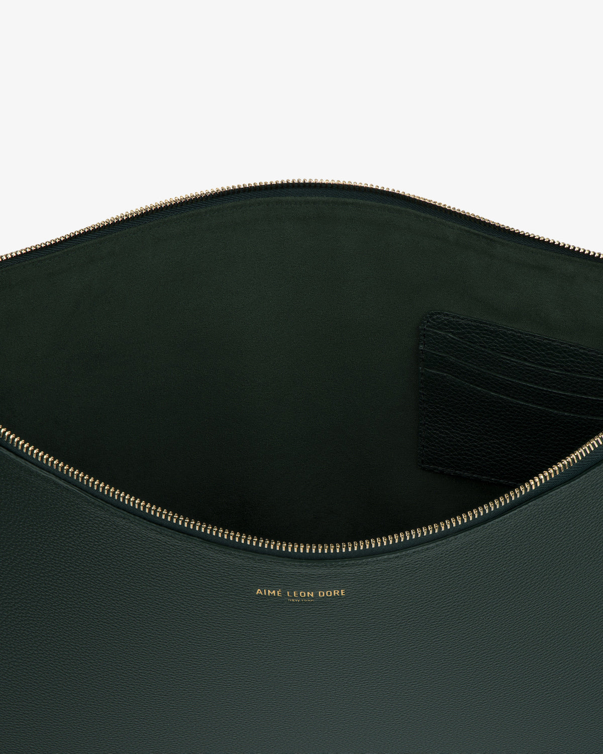 Aimé Leon Dore Signature - Large Leather Pouch Botanical green