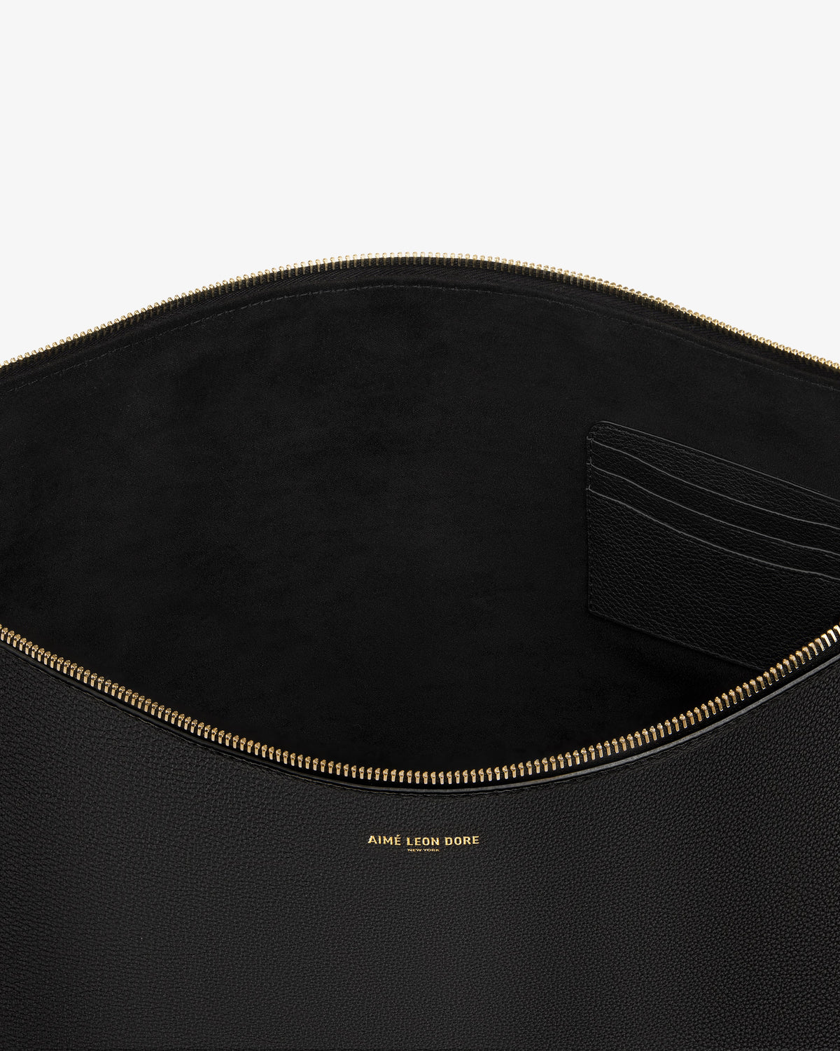 Aimé Leon Dore Discount - Large Leather Pouch Jet black