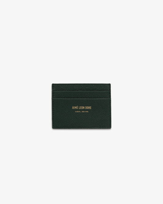 Aimé Leon Dore Hot Sale - Leather Card Holder Botanical green