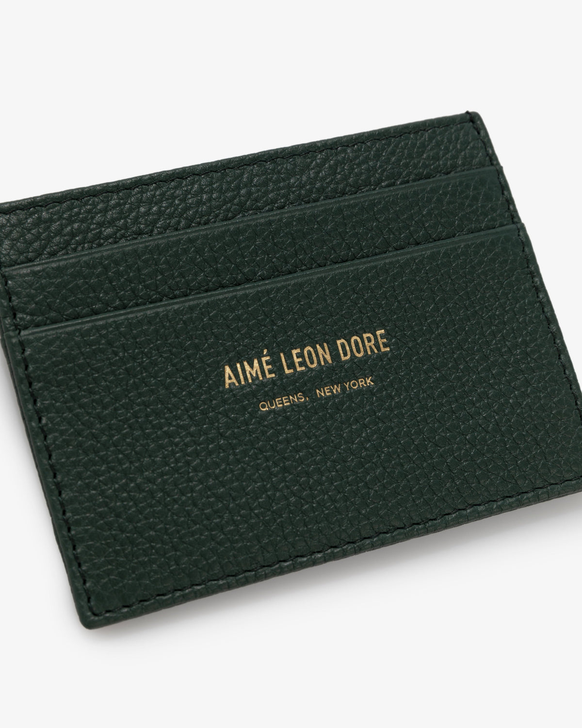 Aimé Leon Dore Hot Sale - Leather Card Holder Botanical green