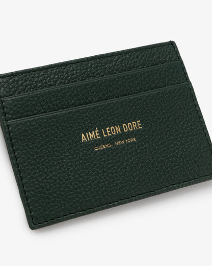 Aimé Leon Dore Hot Sale - Leather Card Holder Botanical green