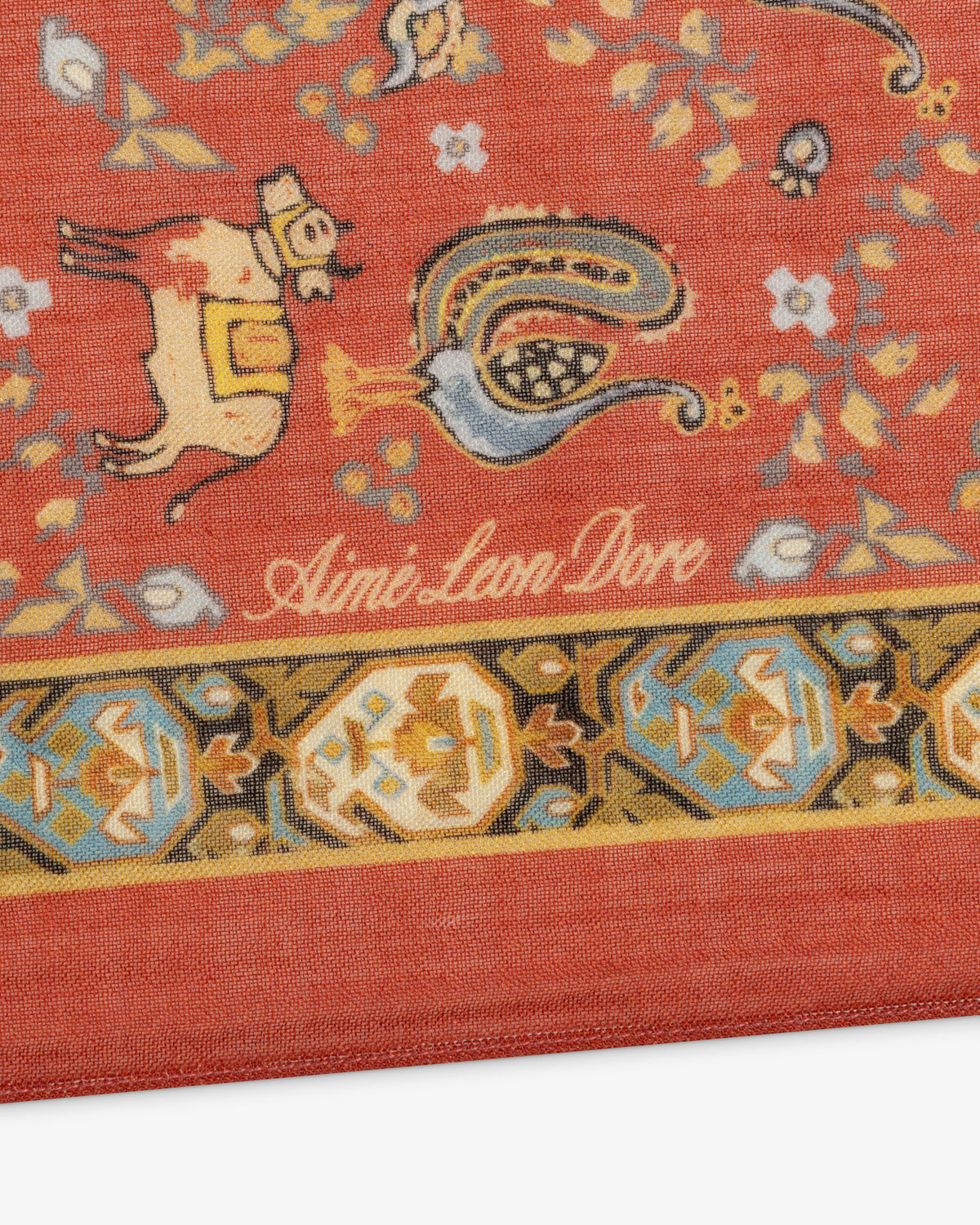 Aimé Leon Dore Best Price - Archival Print Wool Silk Bandana Evening blue