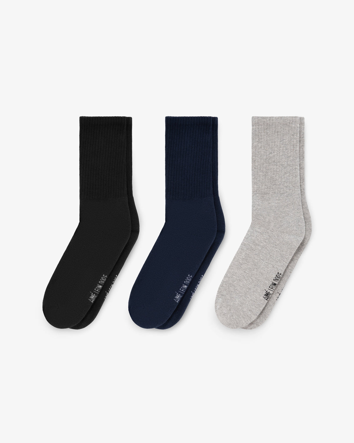 Aimé Leon Dore Special Offer - Crew Sock 3-Pack Multi (black, navy, grey)