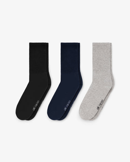 Aimé Leon Dore Special Offer - Crew Sock 3-Pack Multi (black, navy, grey)