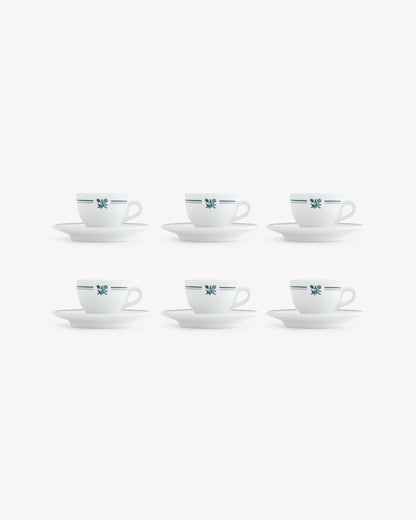 Aimé Leon Dore Premium - Café Leon Dore Espresso Cup & Saucer (Set of 6) Evening blue